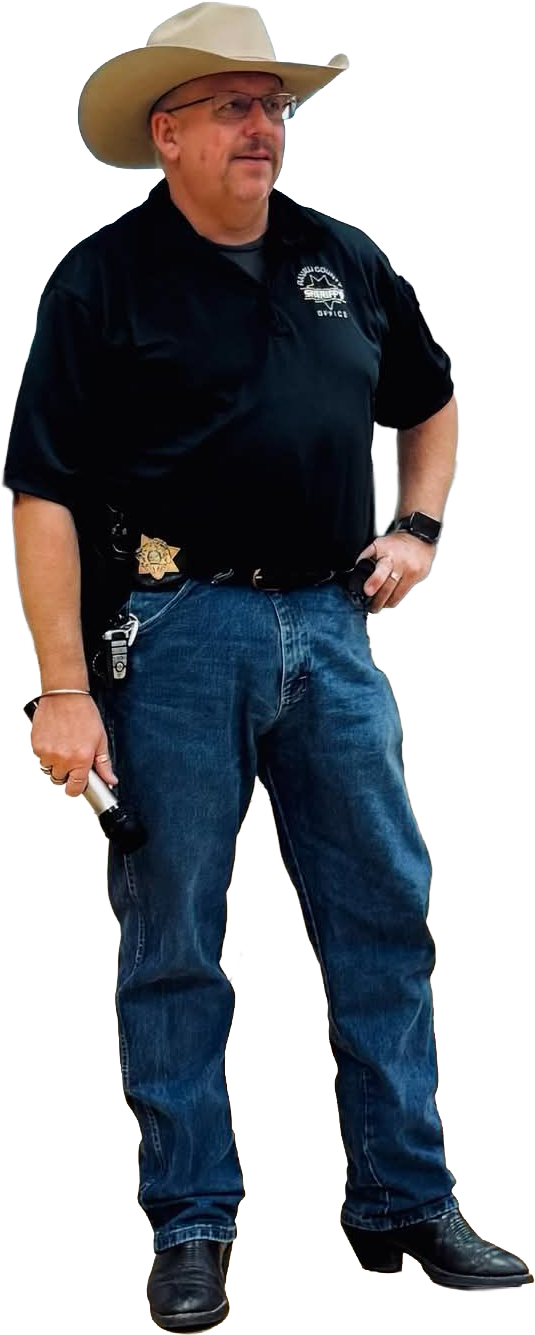 Sheriff-Coroner Steve Holton standing in uniform