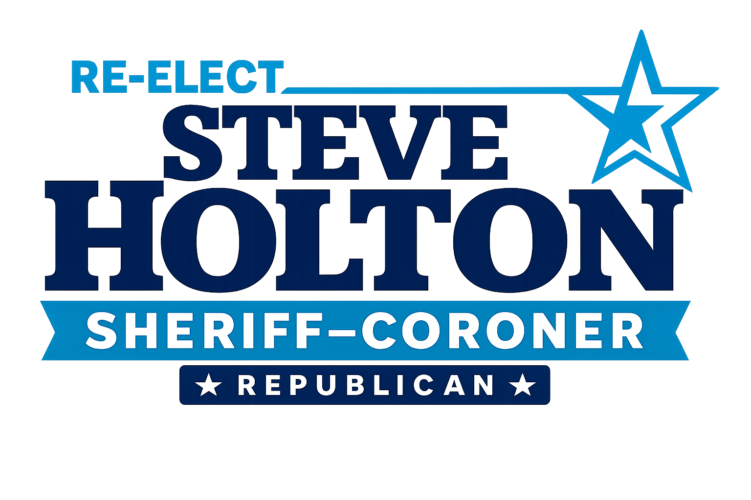 Re-Elect Steve Holton For Sheriff Logo